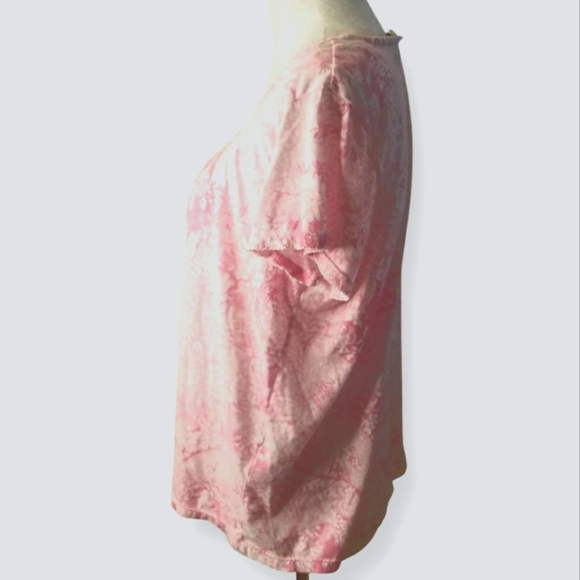 🦋Lauren Ralph Lauren Pink & White Mottled Top - Picture 2 of 5